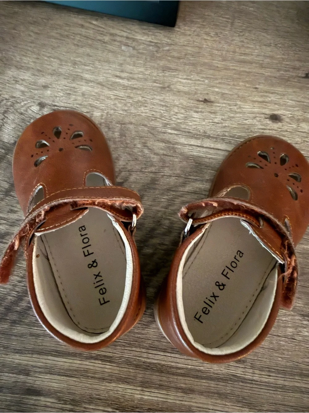 Girls T-Strap Dress Shoes in Brown Leather